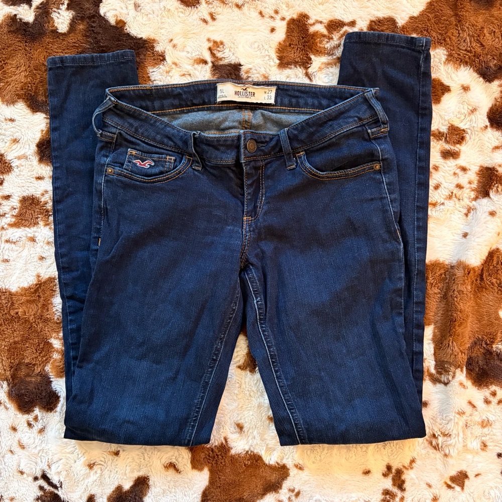 Hollister Women's Navy Stretch Skinny Jeans